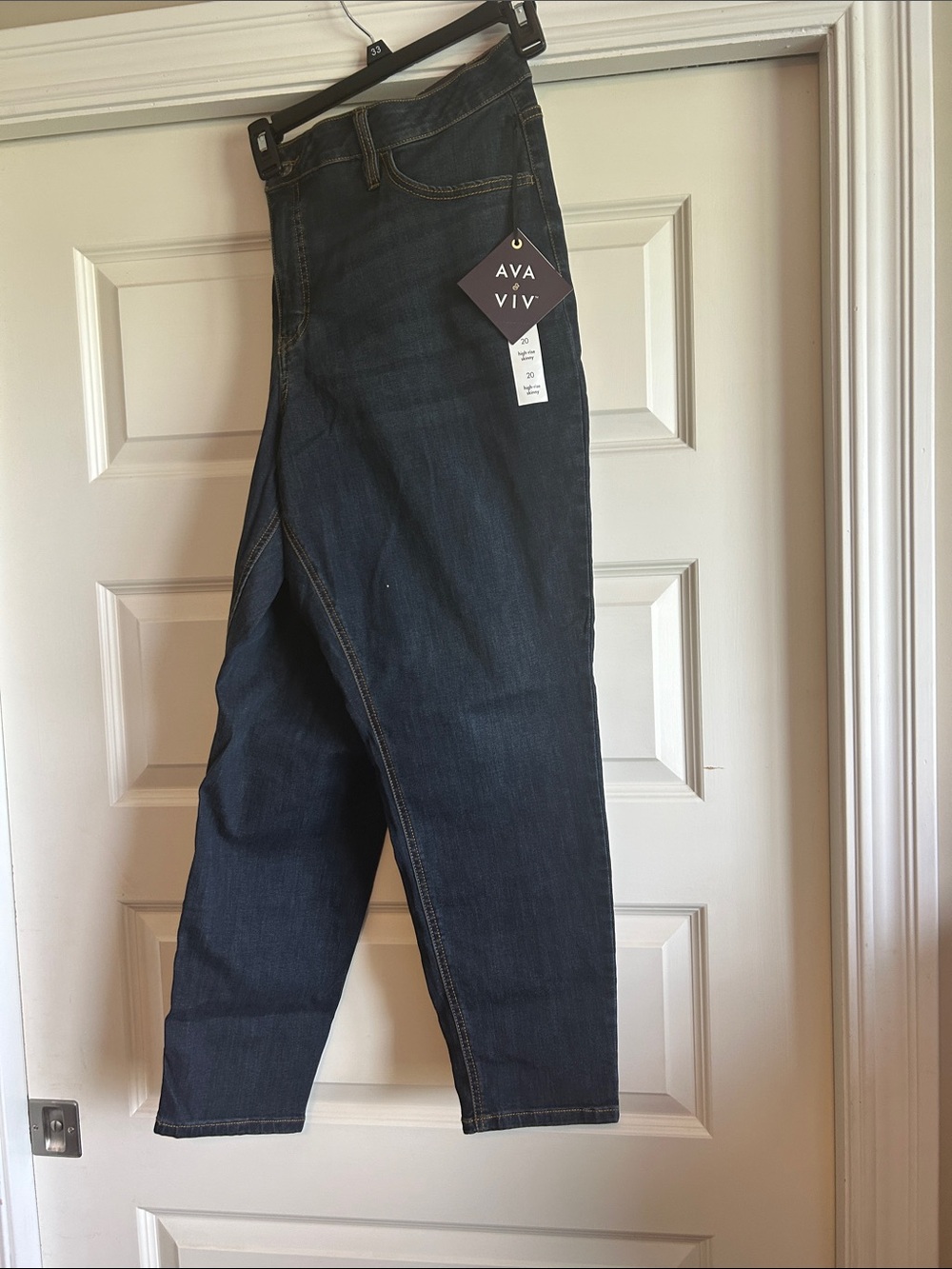 Ava & Viv Blue Denim Jeans with Gold Stitching
